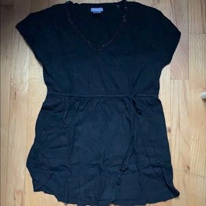 V Neck short sleeve maternity sweater